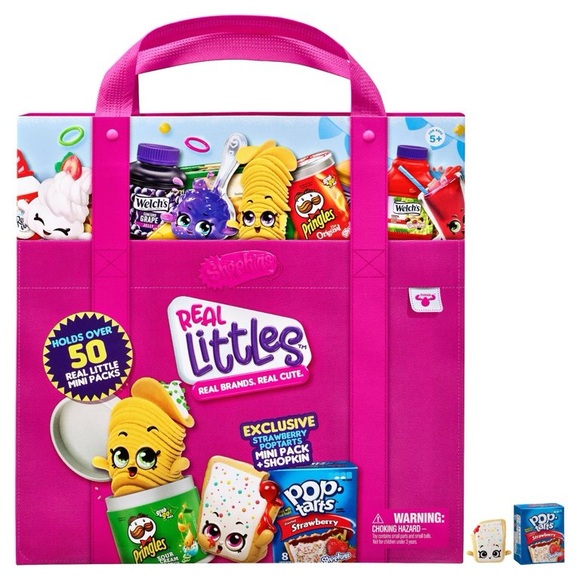 Shopkins Real Littles Pink Tote with Collectibles - Picture 1 of 11
